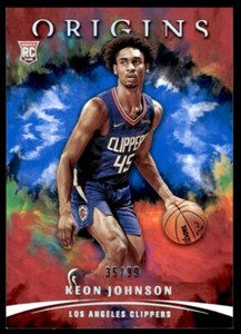 2021-22 Panini Origins Blue Keon Johnson 35/99 Los Angeles Clippers #71