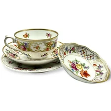 Lot 4 Pc BONE CHINA Spode Schumann Arlberg Dresden Bavaria US Zone EUC ~ READ