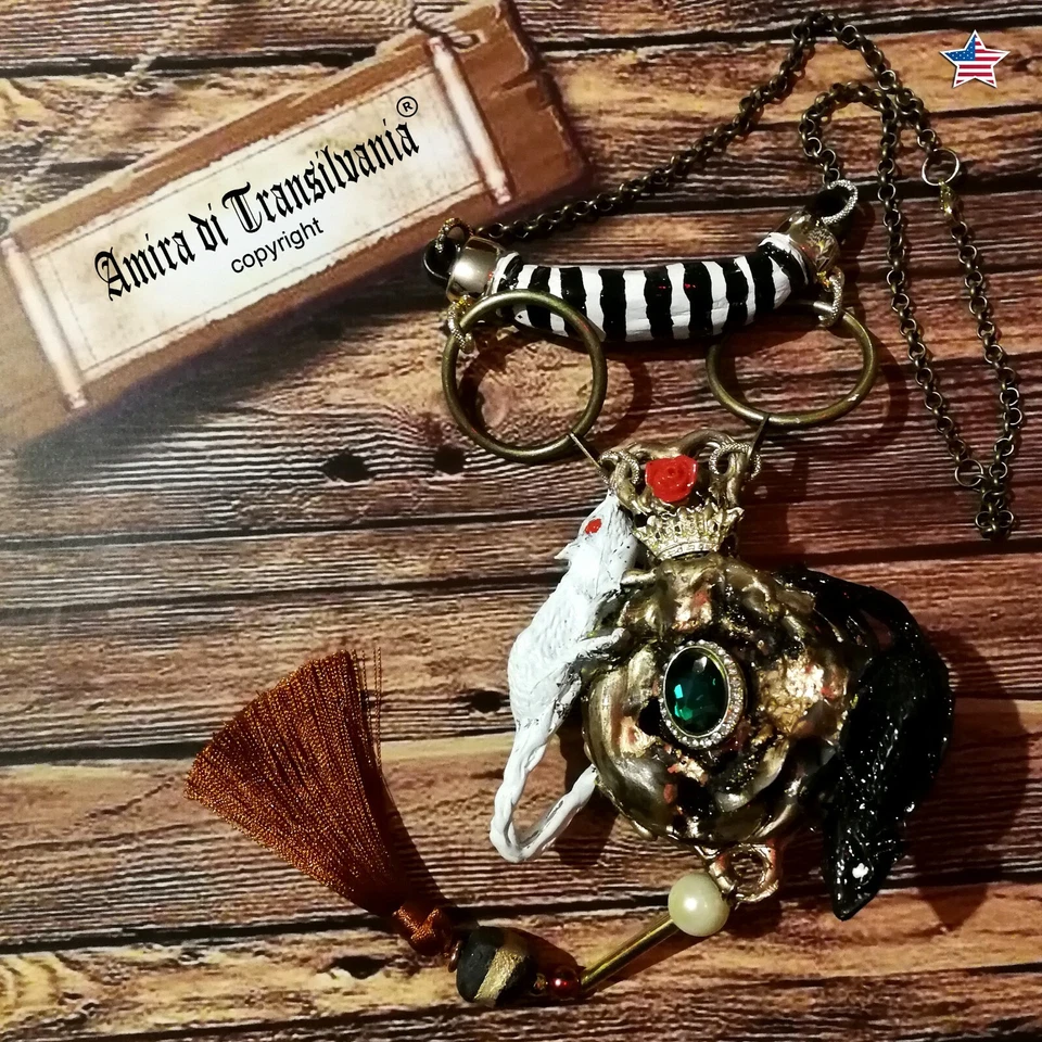 Joyería de Lujo Collar de Cristal Colgante Animal Joyería Dije Animales Ojo de Ratón Foto 2 de 4