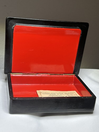 Vintage Russian Lacquer Cigarette Box ~ Mary & Ivan ~ Signed ~ 1976 ~ Dragons - Picture 10 of 17