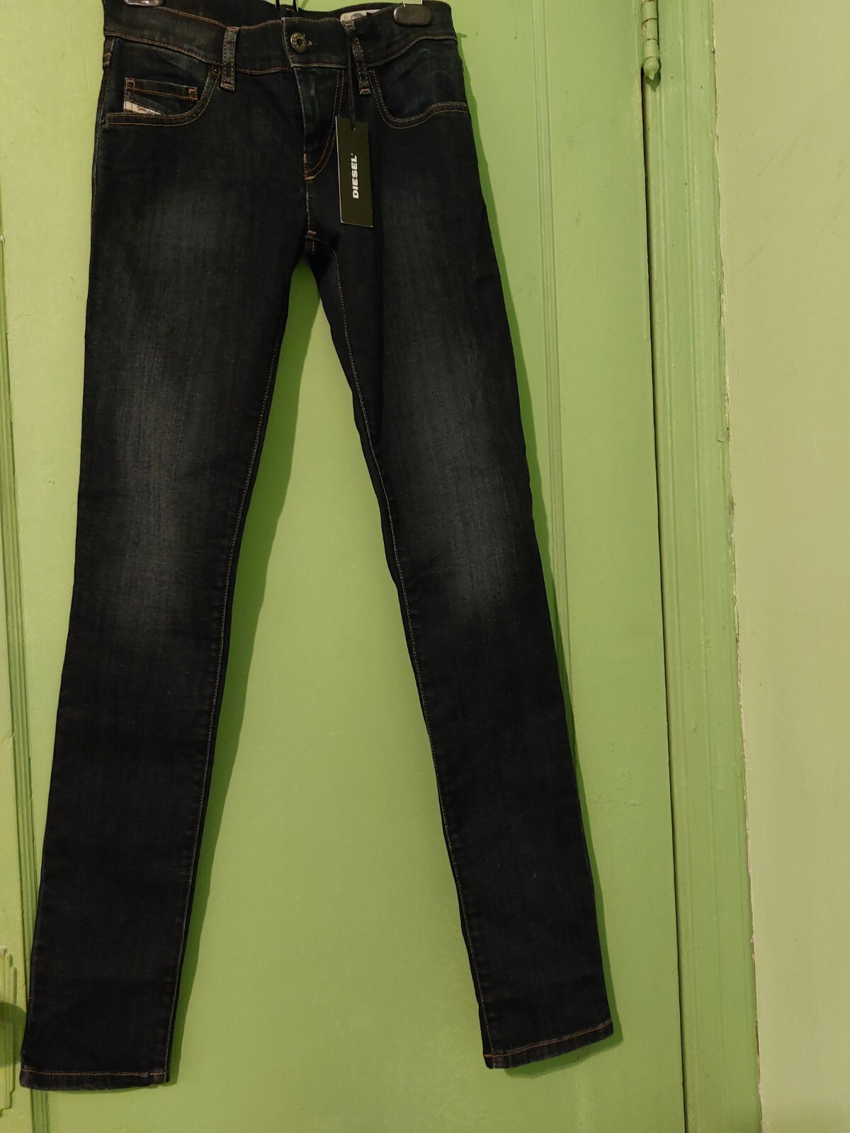 Diesel Skinny Jeans Nwt  25x32 Grupee RV418 Super Slim Low Waist NEW WITH TAG