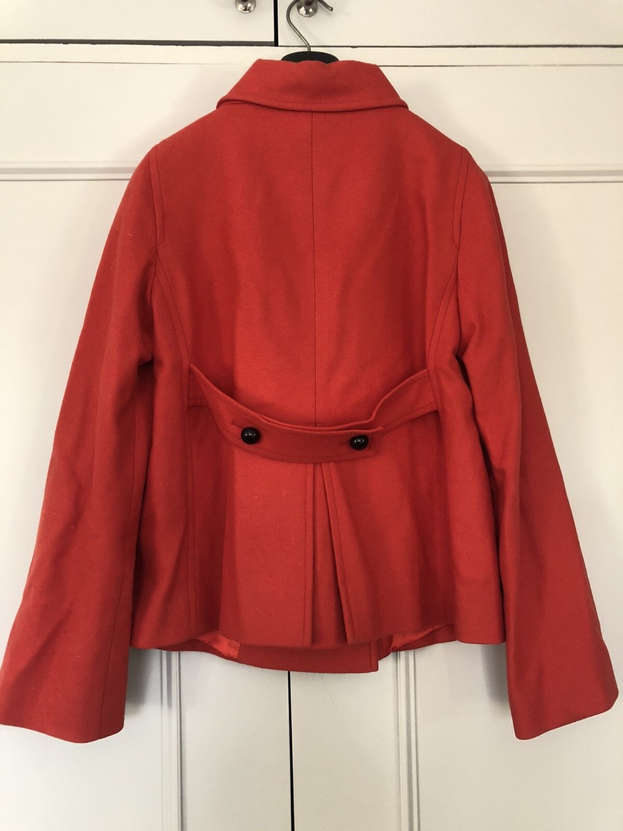 burnt orange wool jaeger orange coat