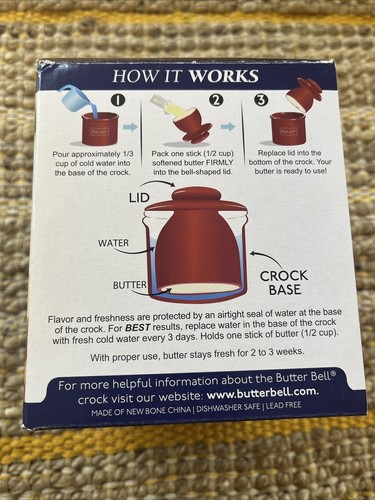 The Original Butter Bell Crock - Emerald Green - Enjoy Spreadable Butter - Picture 12 of 12