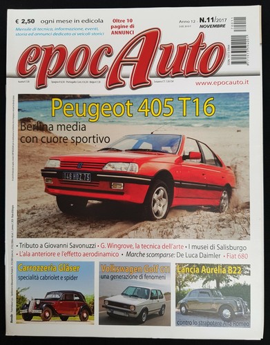 A14 MAGAZINE epocAuto 2017 11 LANCIA AURELIA B22 VOLKSWAGEN GOLF GTI PEUGEOT 405 - Photo 1 sur 12