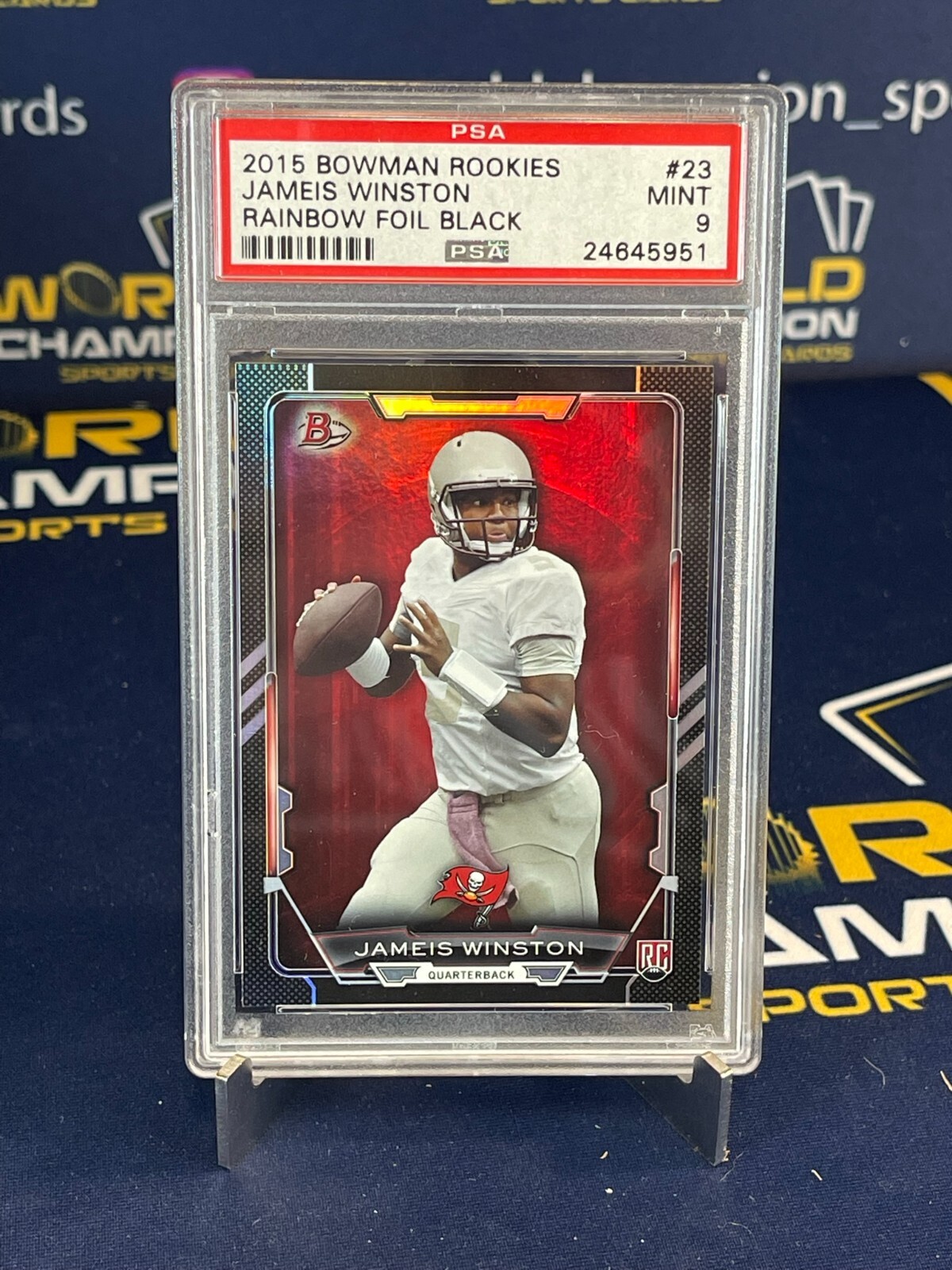 Jameis Winston Bowman Rookies #23 Rainbow Foil Black