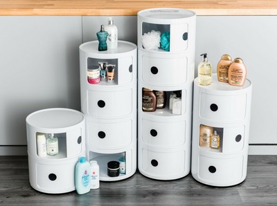 Badezimmerschrank Schrank Aufbewahrung Möbel Weiss Schubladen