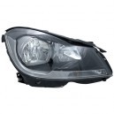 Phare avant droit fumé optique halogène noir pour Mercedes Classe C W204