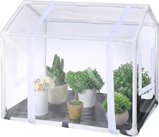 Mini Greenhouse with Potting Mat for Indoor Plant, Heavy Duty Portable Green Hou