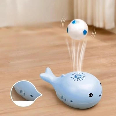 Interactive Whale Cat Toy - USB Rechargeable Moving Ball & Fan