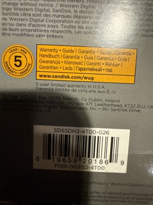 SanDisk Ultra 3D 4TB,Internal,2.5 inch (SDSSDH34T00G25 SanDisk Ultra 3D 4TB,Internal,2.5 inch (SDSSDH34T00G25
