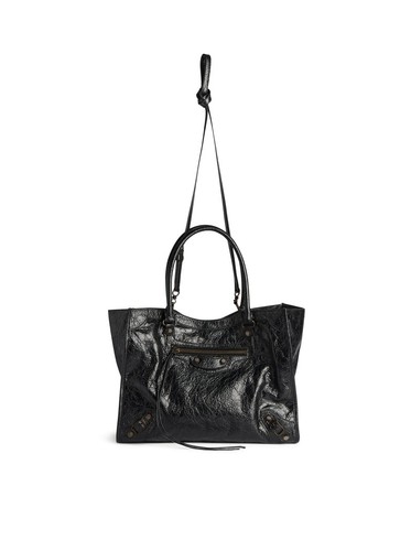 BALENCIAGA Le City Small $2050 Black Leather Tote Bag New & Authentic