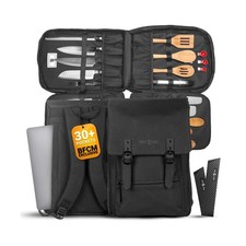 Chef Sac Chef Knife Bag Vintage Backpack  30 Pockets for Knives and Chef To...