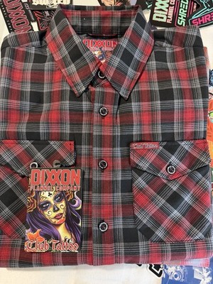 Dixxon Long Sleeve Flannel Club Tattoo Size Medium