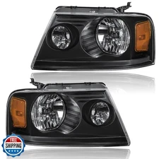 DimFlux Headlight Assembly, Headlights Kit Compatible with 2004-2008 Ford F15