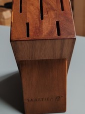 Sabatier Acacia 5 Slot Wooden Kitchen Knife Block Holder without Knives