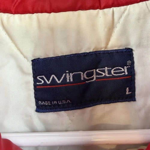 Vintage Swingster Jacket Mens Large Multicolor NGK Spark Plugs Racing Bomber image 5
