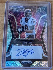 2025 Panini Prizm Black - David Carr Prizmatrix Signatures Auto Mojo /25 Texans