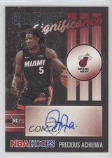 2020-21 Panini NBA Hoops Great SIGnificance Precious Achiuwa #GS-PRA Auto 02s7