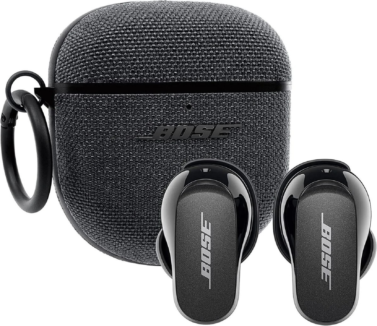 Bose QuietComfort Earbuds II – Black with Fabric Case