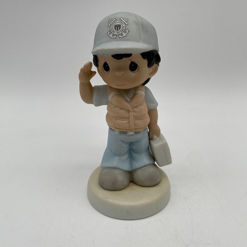 1999 Precious Moments I'm Proud To Be An American Coast Guard Boy Figurine - Picture 1 of 9