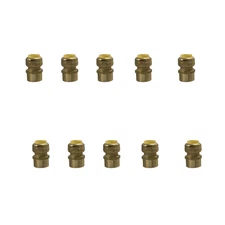 10 Pack XFITTING 1/2" Push Fit x 1/2" Female NPT Adapter, Lead Free Brass