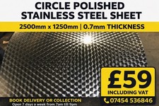 Stainless Steel Sheets 2500 x 1250 x 0.7 mm Kitchen Wall Cladding/circle polish 