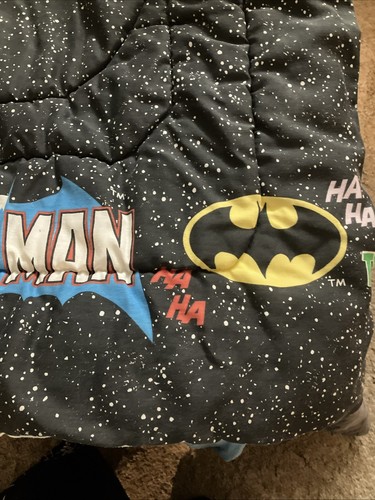 Vintage 80s Batman & Joker Bedspread Comforter 1989 Tapestry Twin Bed DC Comics - Picture 7 of 24