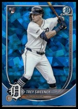 2025 Bowman Chrome Sapphire Edition Trey Sweeney #25 Rookie Detroit Tigers RC