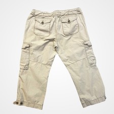 Polo Jeans Co Ralph Lauren Cargo Pants Womens 10 Tan Excellent Ripstop Cropped
