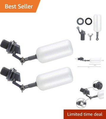 Automatic Fill Feed Float Valve for Livestock Aquarium Hydroponics 2 Pack