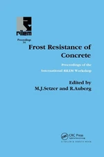 Frost Resistance of Concrete by R. Auberg Paperback Book