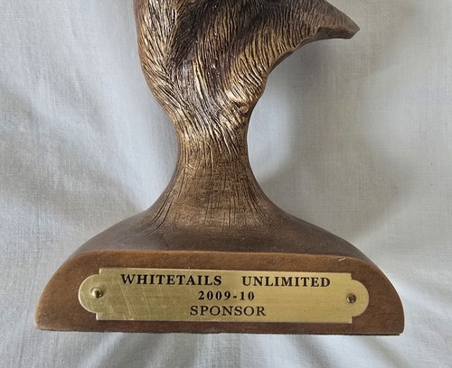 Whitetails Unlimited 2009-10 Sponsor Trophy Resin Buck Deer Head Figure - Picture 2 of 6