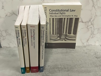 Lot of 5 ASPEN LAW EXAMPLES & EXPLANATIONS Books Civ Pro Con Law Evidence