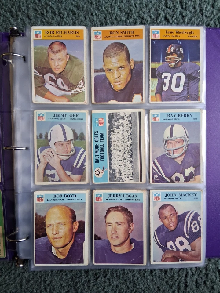 1966 PHILADELPHIA FOOTBALL NEAR COMPLETE SET LOT(173/198)w/STARS,RC's,HOF *RARE* - Image 2 of 4