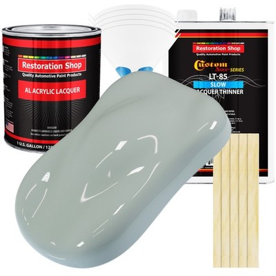 Fleet White Acrylic Lacquer Gallon Auto Paint Kit, Slow Thinner