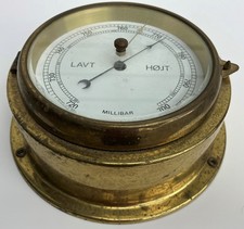 Schatz Royal Mariner Chronometer Schiffsuhr Glasenuhr Barometer Messing Uhr