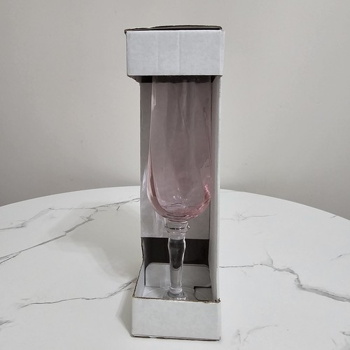 IKEA Konungslig Pink Champagne Glasses Flutes Set Of Two 9 3/4" Tall - Picture 2 of 6