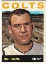 1964 TOPPS - #241 JIM OWENS (COLTS)!! GREAT CARD!!