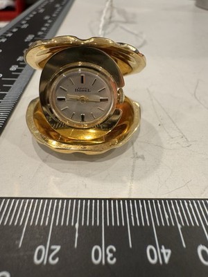 Rare Ernest Borel Clam Shell Manual Wind Pendant Watch- Working