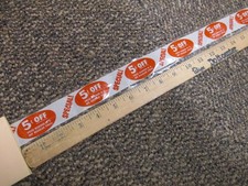 Williamson Candy bar company 1960s 5 CENTS OFF store display plastic strip 34"