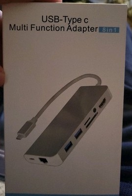 8-in-1 USB-C Multi-Function Hub Adapter for MacBook, iPad, Switch, Phone - NEW