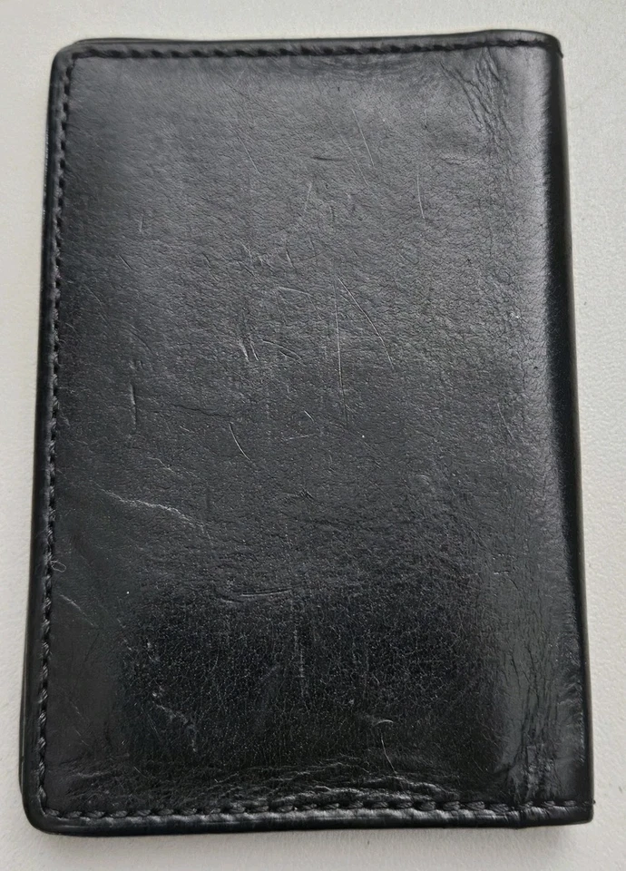 Rare Vintage Coach New York Jets Black Leather Bifold Wallet - Image 4 of 4
