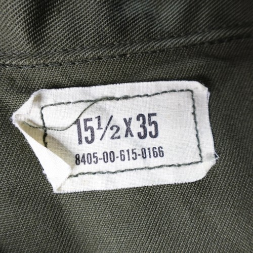 Vintage Military Shirt Mens 15 1/2 x 35 Olive US Army OG-507 Utility USGI 70s - Picture 5 of 11
