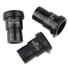 3Pcs 1.25 inch Astronomical Telescope Barlow Lens 2X 3X 5X Eyepiece Lens Replace