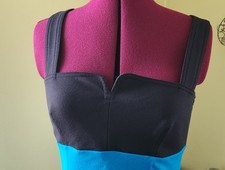 Derek Lam Bodycon Colorblock Dress In Atlantic Blue