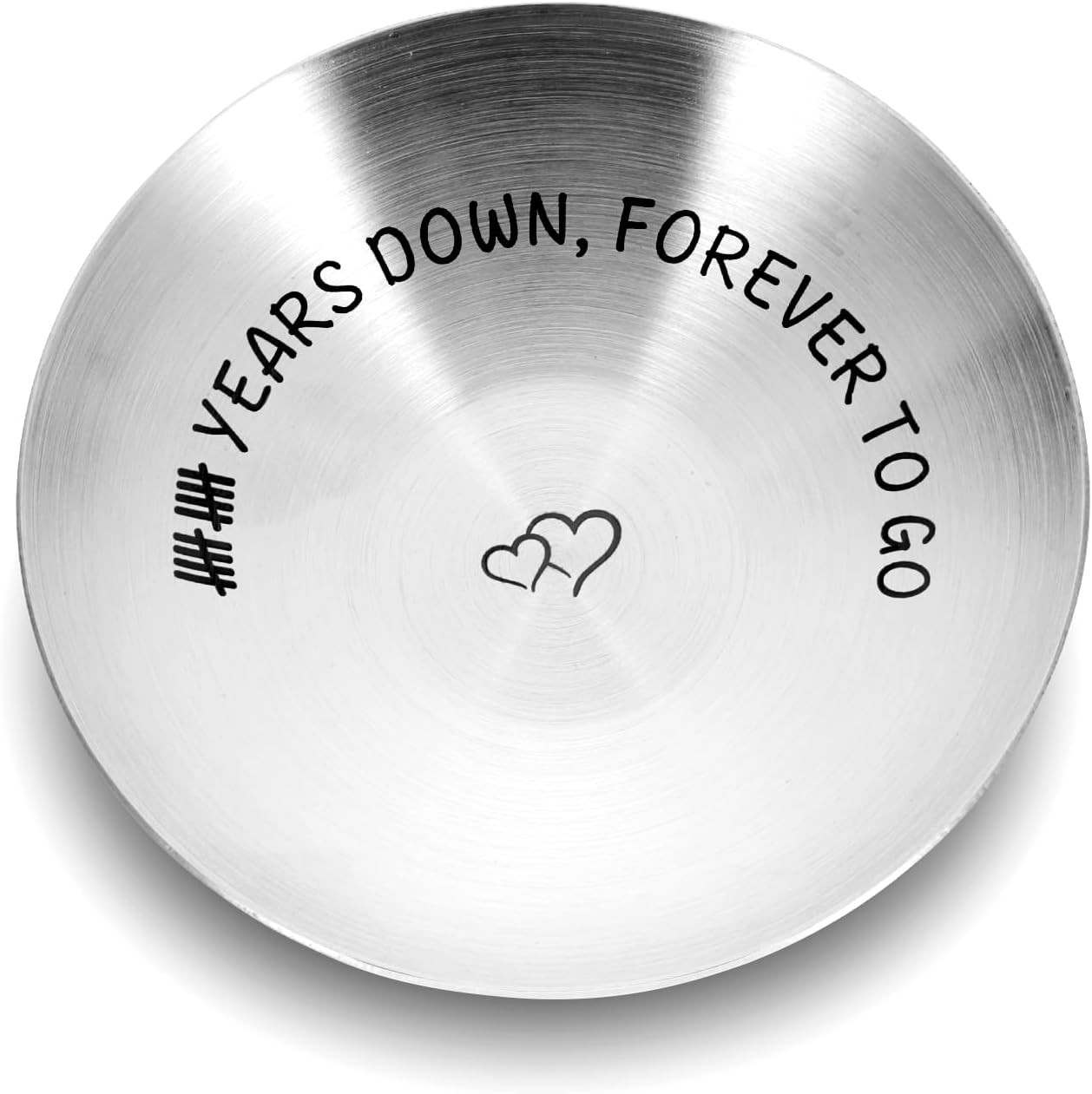 10th Anniversary Tin Gift for Her Him - 10 Year Wedding Silver