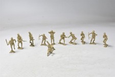 Vintage 1963 SET of 10 MARX WWII JAPANESE SOLDIERS HARD PLASTIC 09300