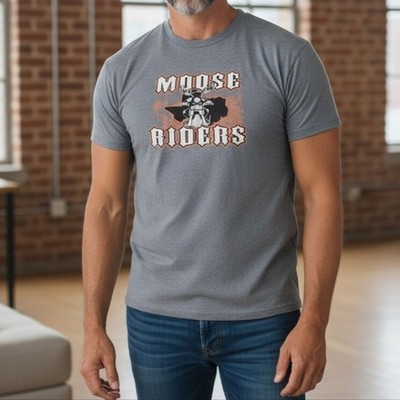 Moose Riders Motorcycle Crew Graphic Tshirt Size XL