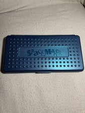 Vintage 90s SpaceMaker Box Thin XL Stud Blue Pencil Case Nostalgia 10x5 Office