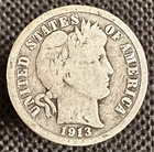 1913 P Barber Dime - US COLLECTIBLE COIN 90% SILVER
